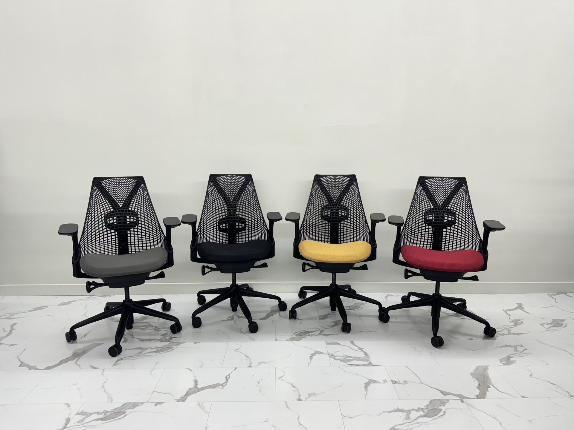 LIKE NEW HERMAN MILLER SAYL CHAIRS! FULLY LOADED WITH LUMBAR SUPPORT