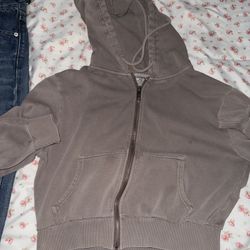 brown cropped jacket