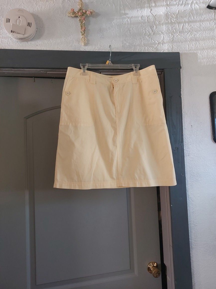 Eddie Bauer Yellow Skirt  Sz 16