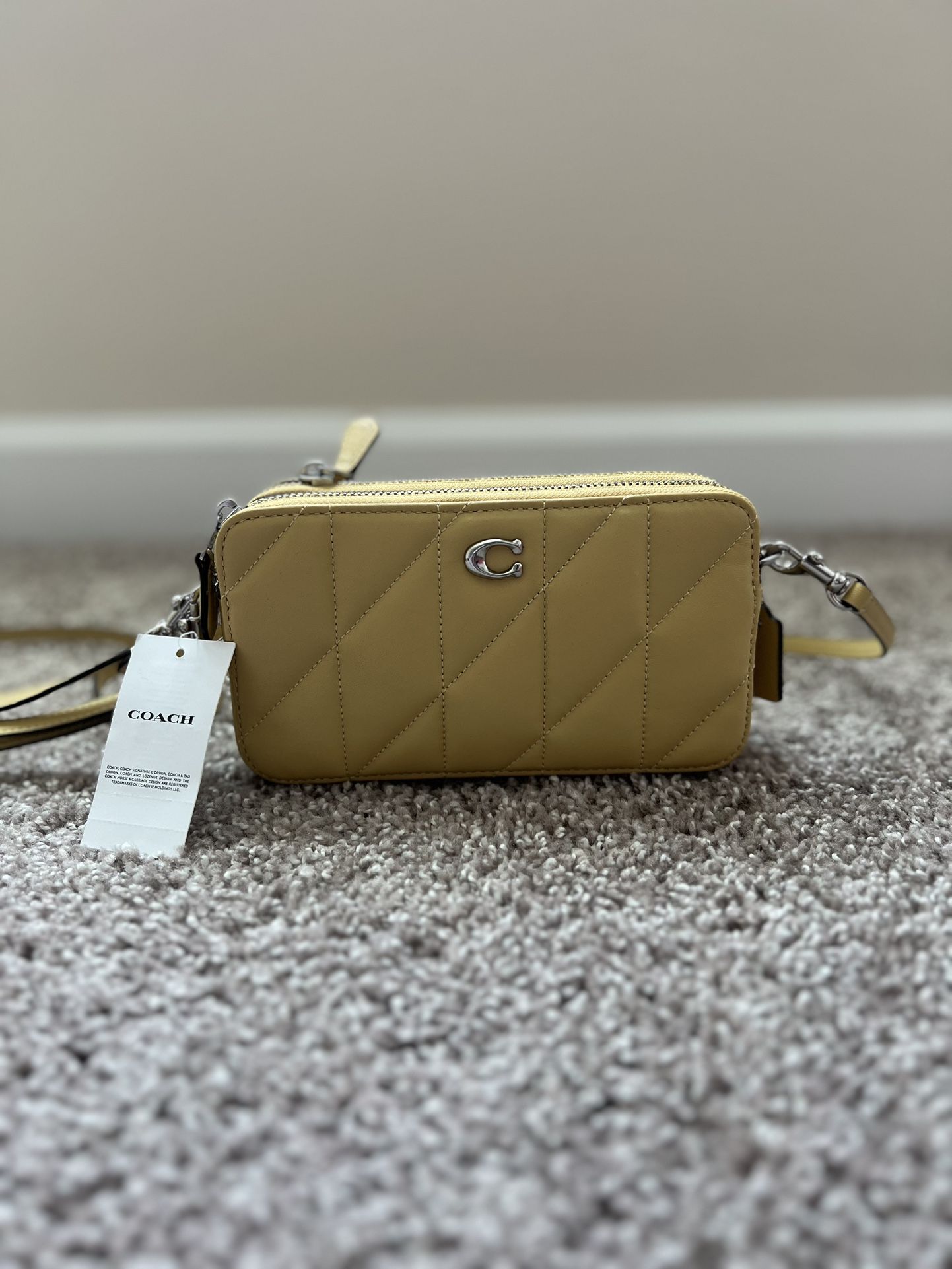 Coach Cross Body Bag Mustard Yellow Purse