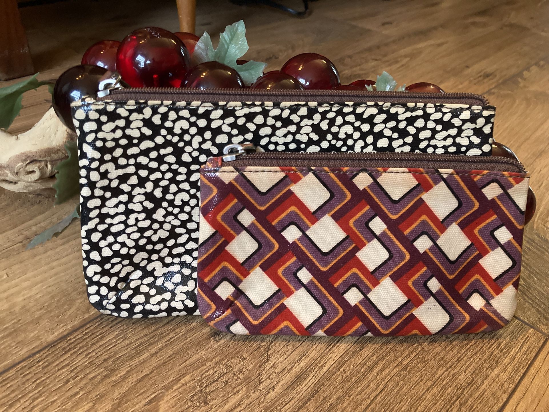 EUC Bundle Of Fossil Waxed Canvas Pouches