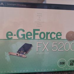 EVGA NVIDIA GE Force FX5200 PCI Dual Display Graphics Card