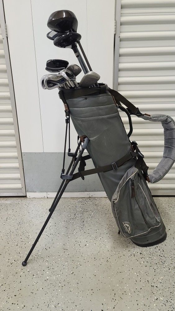 Golden Bear Golf Club Set With Free-standing Golf Bag