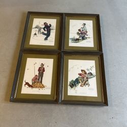 Set of 4 Norman Rockwell prints