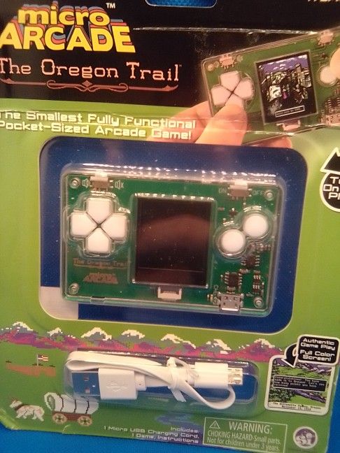 The Oregon Trail Micro Arcade Brand New Pocket Mini Handheld Video Game Sealed 