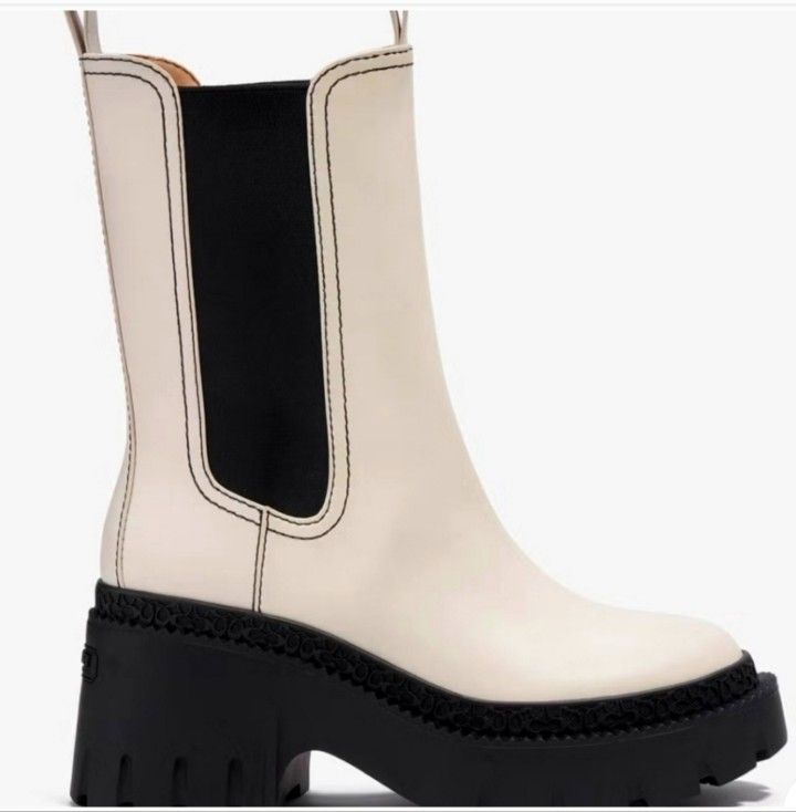 Coach Alexa Leather Heeled Chelsea Boots Size 10