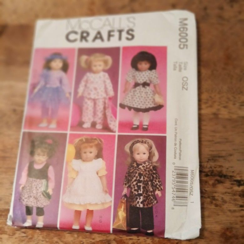 McCall's Craft Doll Clothes Wardrobe M6005