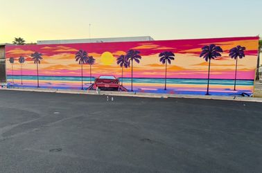 Hand painted mural