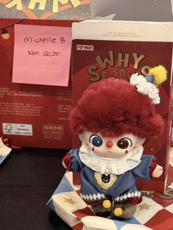 Authentic  Why So Serious? DIMO Flame, Clown, Plush Pendant.