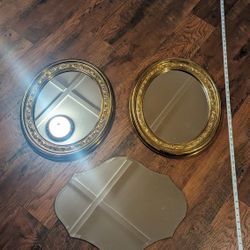 Three Small Wall Mirrors