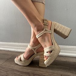 Dolce Vita Cream Espadrille Platform Sandals, Italy