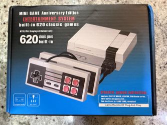 Mini Game Anniversary Edition 620 AV-OUT Retro Game Console 2 Controllers