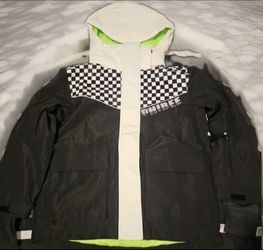 Phibee Kids NEW Black White Waterproof Outdoor Snowboard Ski Jacket Sz M 134/140