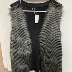 Large Maurices fur (polyester & acrylic)vest. Paid $59