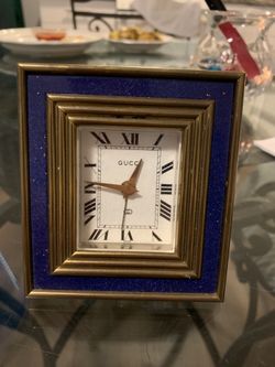 Gucci vintage alarm clock blue marble