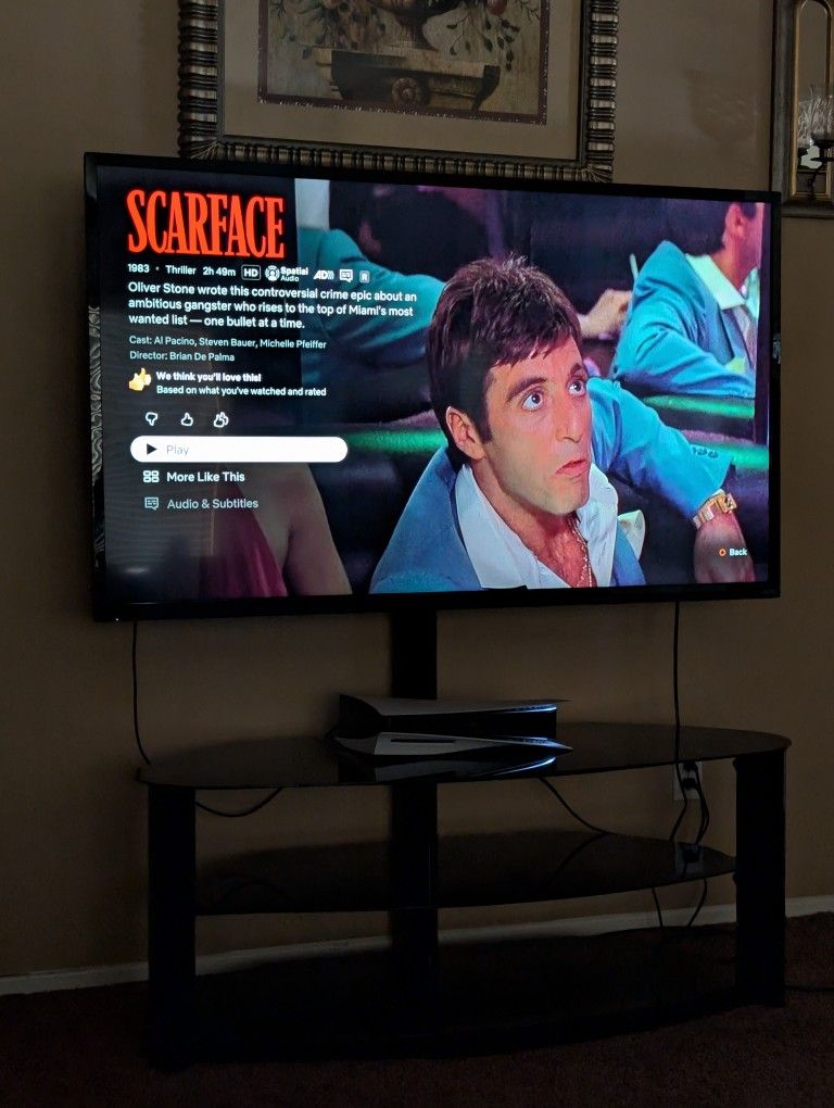 60" vizio led tv with stand