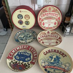 Set of 4 Appetizer Plates (5") BIA Cordon Bleu - French Cheese/Camembert Labels