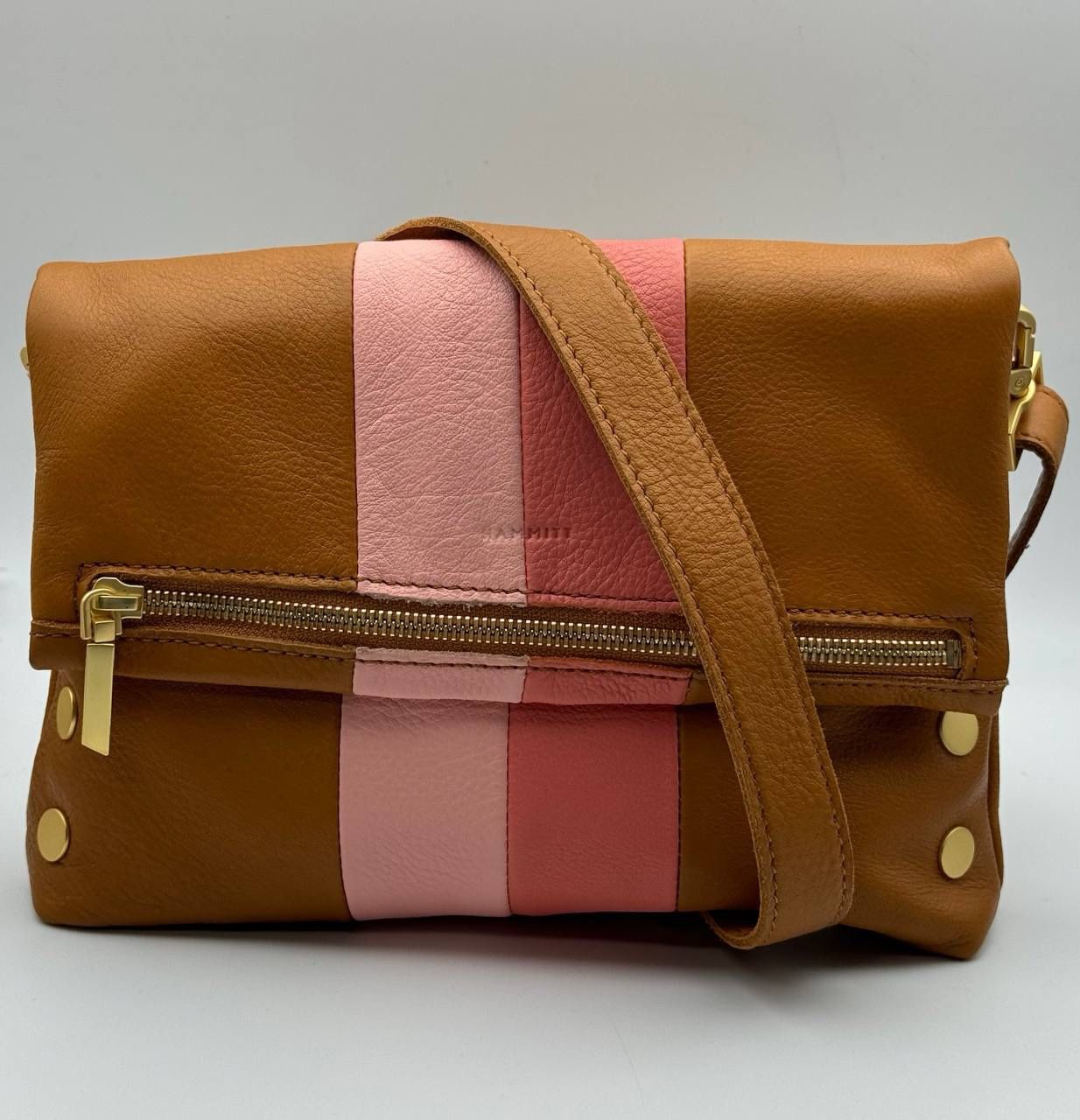 New Tried On HAMMITT VIP Medium Soft Leather Crossbody Shoulder Bag Artist Tape
