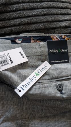 Men's Suit Pants Dress Pants Lt Gray New With Tags Big & Tall Size 46x32 