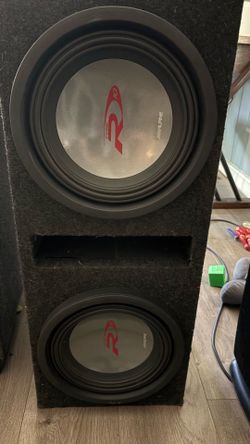 Pair of Alpine Type R 10-Inch Subwoofers in Ported Box