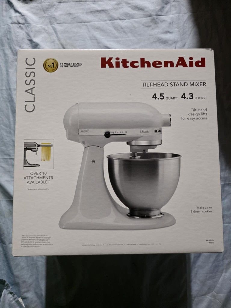 Kitchen Aid 4.5qt tilt head stand mixer. Brand new $240