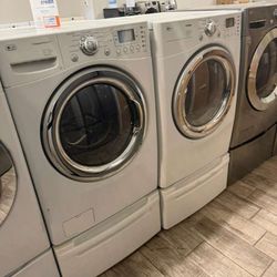 LG washer and dryer set electric with warranty