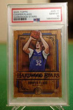 PSA 10 Rookie Of The Year Cooper Flagg Hardwood Stars Card