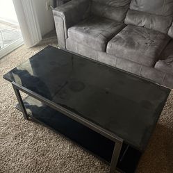Black Glass Table