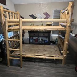 Cedar Log Bunk Bed 