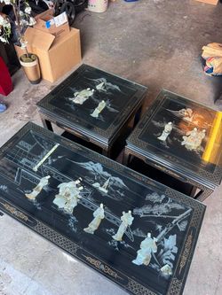 Lacquer decorative tables