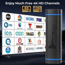 TV Antenna for Smart TV Indoor - 2026 Upgraded Digital HDTV Antenna with Signal Booster Amplifier, Support 4K 1080P Ultra HD Free Channels, Long Miles