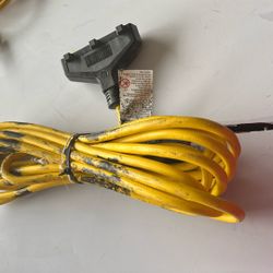 Prime EC600825 Extra Heavy Duty 12-Foot Outdoor Generator Extension Cord 3-Conductor Triple Tap .