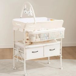 Baby Changing Table with Wheels, Maydolly Portable Foldable Changing Table