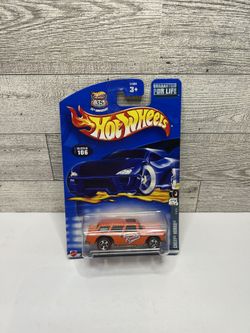 Vintage Hot Wheels Orange ‘2002 Chevy Nomad Hot Redline / Guaranteed For Life • Die Cast Metal Parts • Made in Malaysia 
