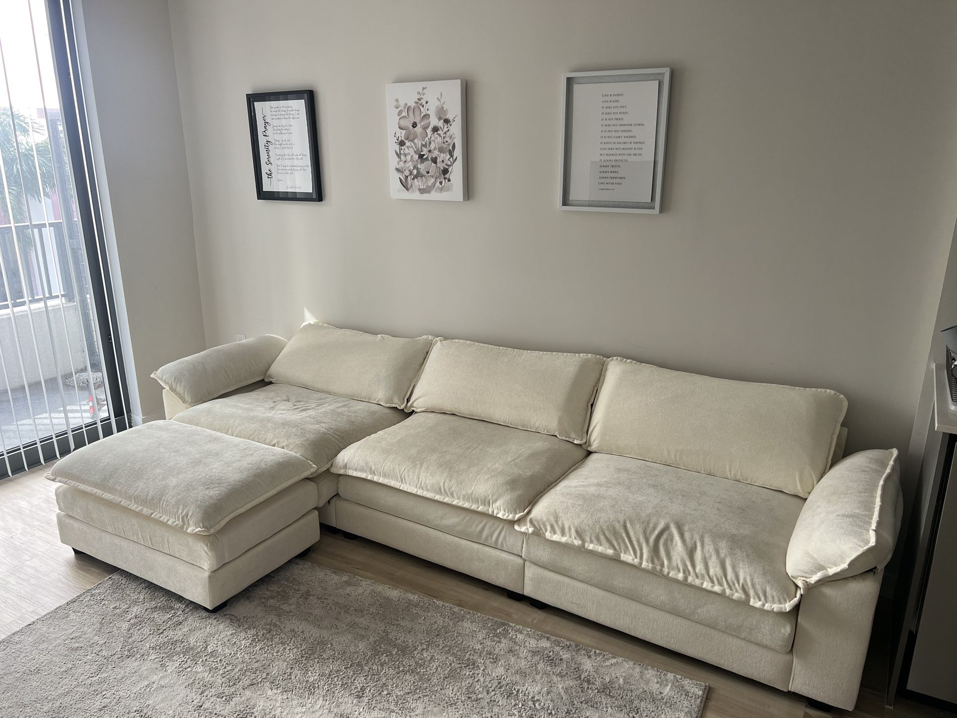 L Shaped Modular Sofa, Beige