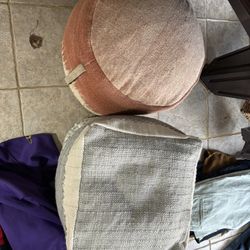 Two Nice Puff Footstools 