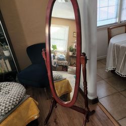 Full Length Standing Wood Mirror