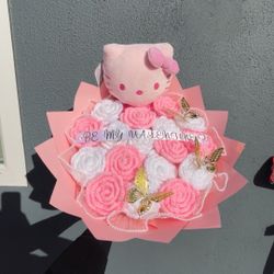 Crochet Hello Kitty Bouquet 