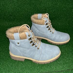 ANJOUFEMME Casual Winter Hiking Boots For Women -Outdoor Snow Boots Waterproof