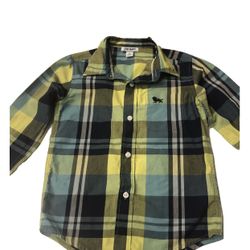 Old Naxy Sz XS Boys Button Down Plaid Shirt