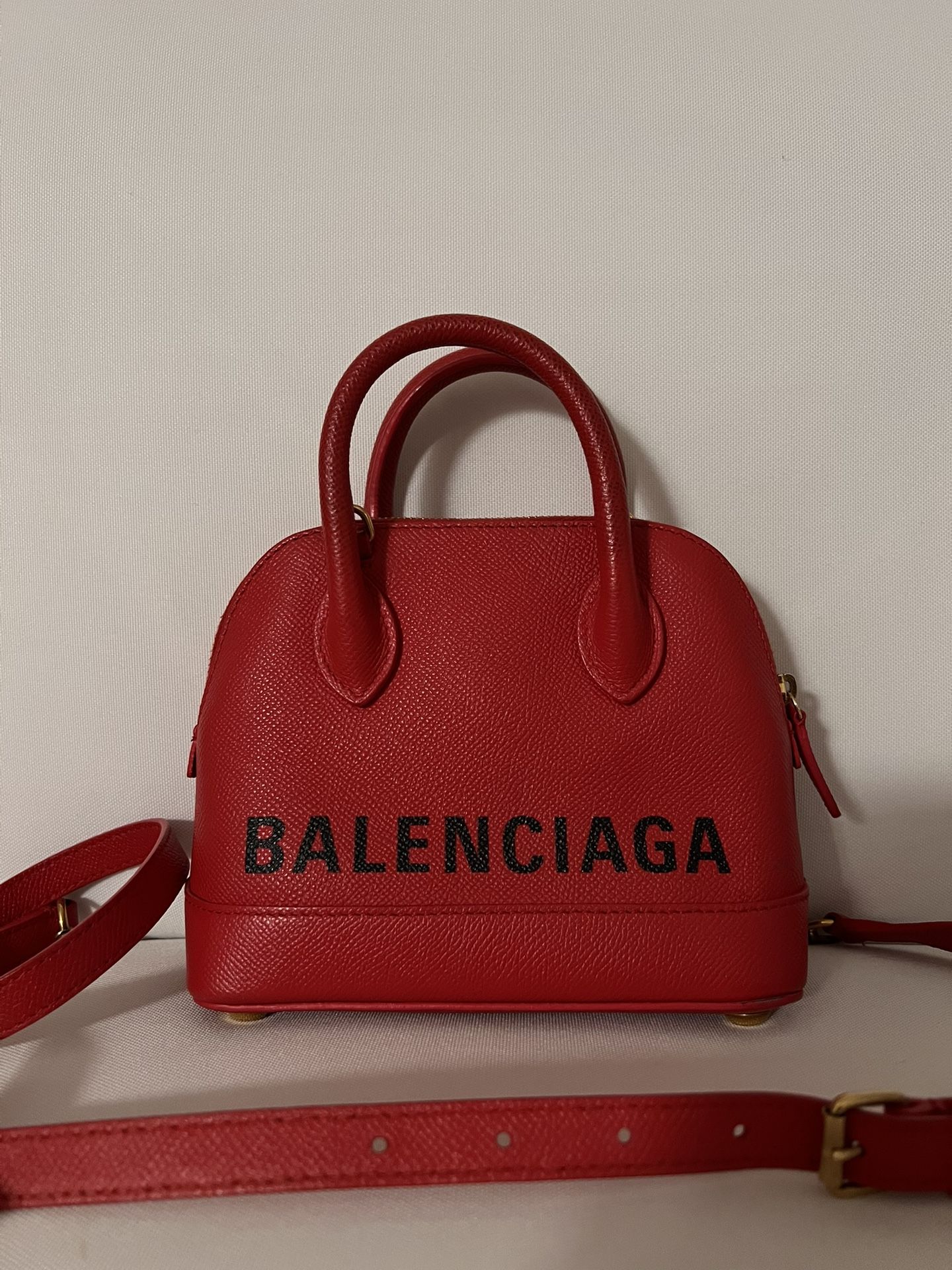 authentic Balenciaga Red Ville (rouge) Xs top handle bag 