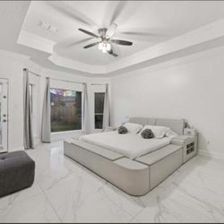 Modern  Specialty King Sized Bed Sleek