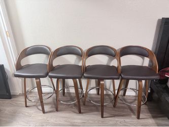 Mid-Century Modern Swivel Bar Stools