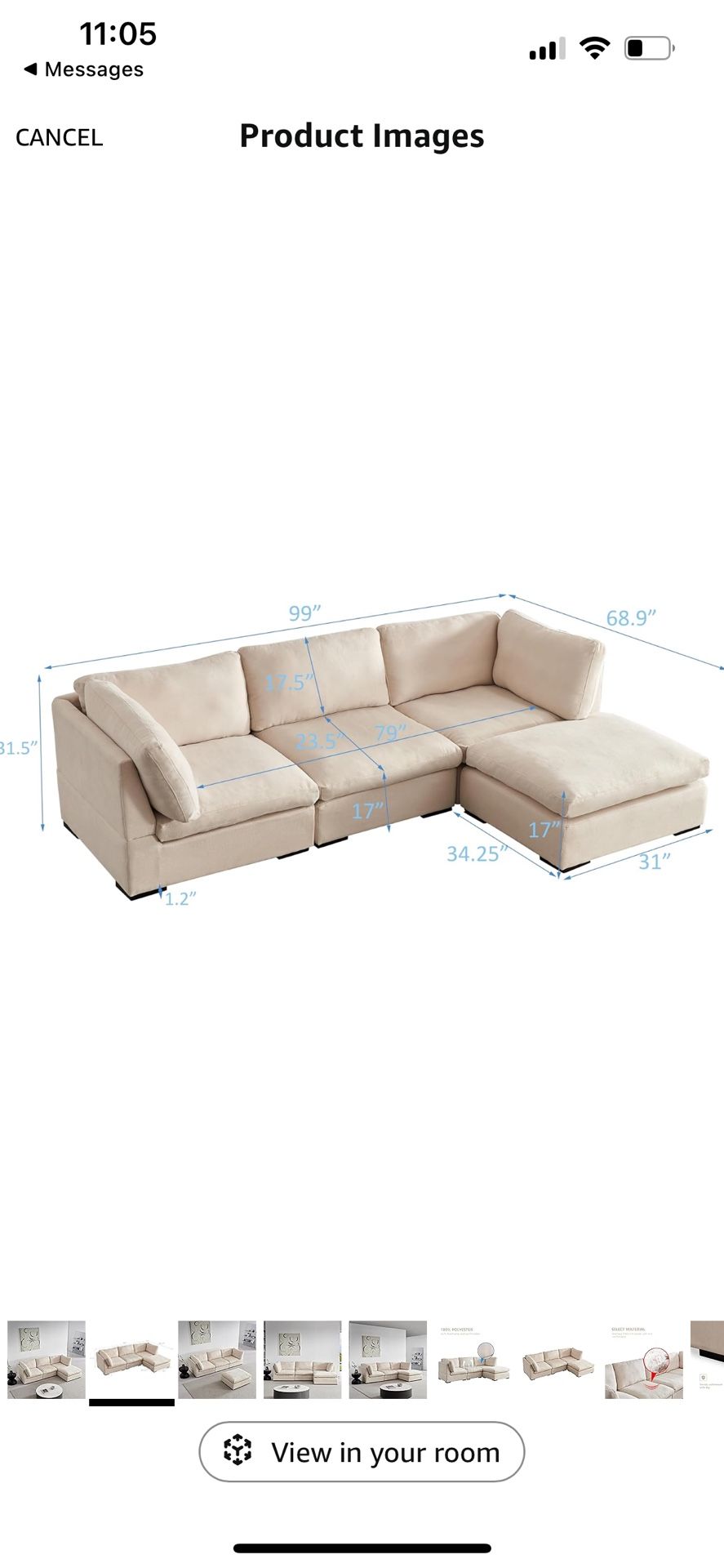 4pc Sectional Sofa