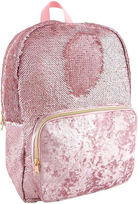 Pink Sequin and Velvet Backpack
Color: PINK