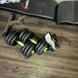 Gym Bench And Dumbbell .