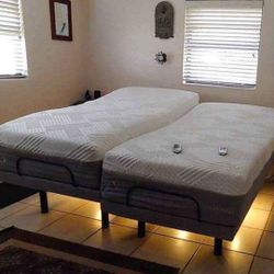 Split King Electric Adjustable Bed Frame & Mattress / Cali King -King - Split King - Queen - Full - Twin XL⭐️NEW -Warranty⭐ng, Queen, Full, Twin XL!🚨