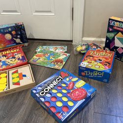 Assorted Board Games And Puzzles For Kids 