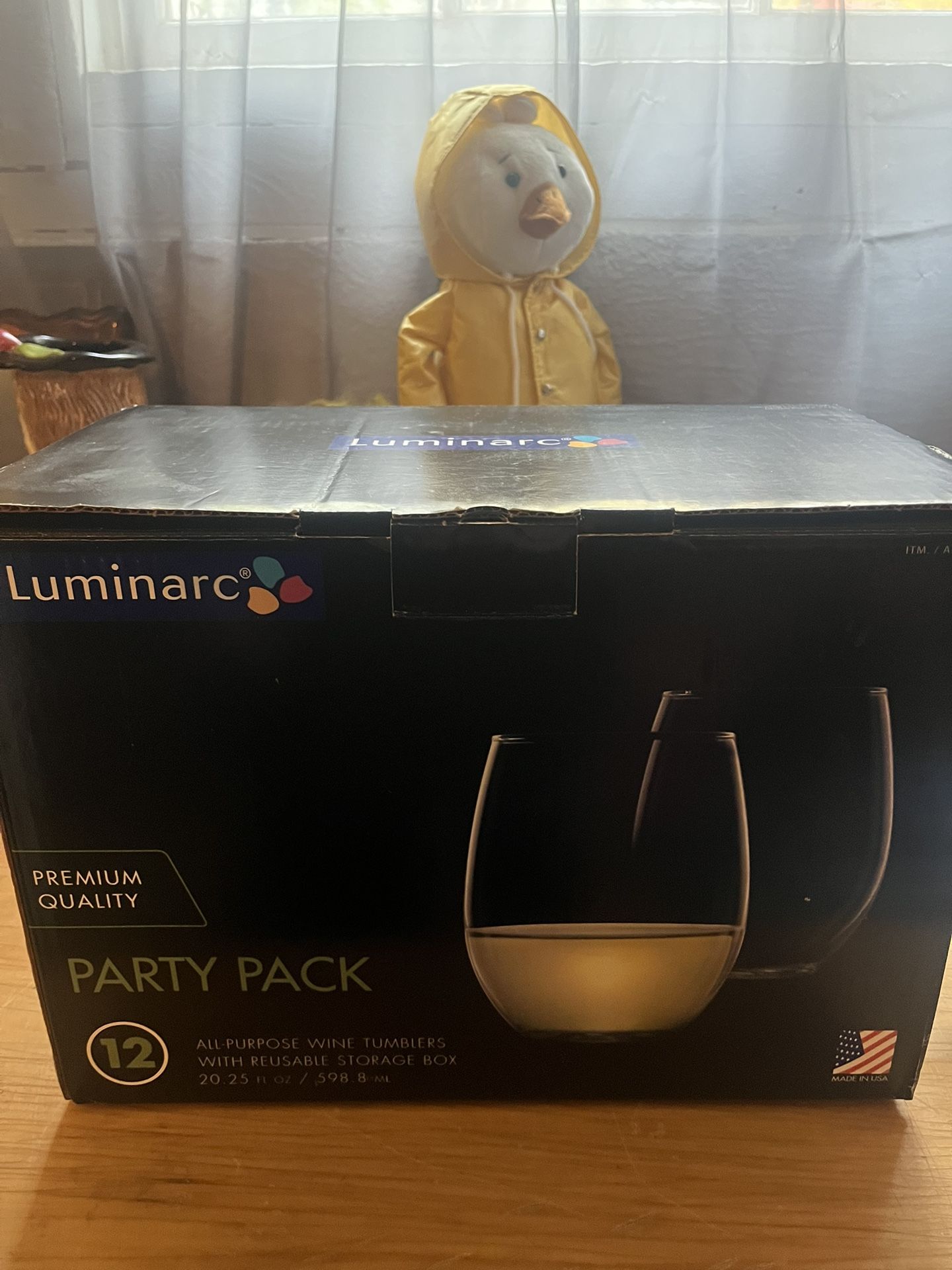 Luminarc Party Pack 12 Wine Tumblers 20.25oz All-Purpose Glasses Made In USA New