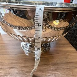 Antique Sorley Sterling Silver Punch Bowl 